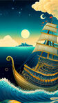 有珠海长隆海洋王国，珠海夜游的旅游海报