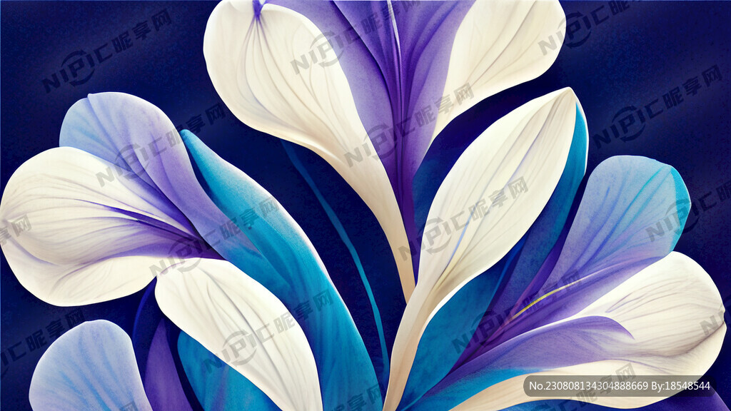 马兰花图案要求背景白色花是蓝色