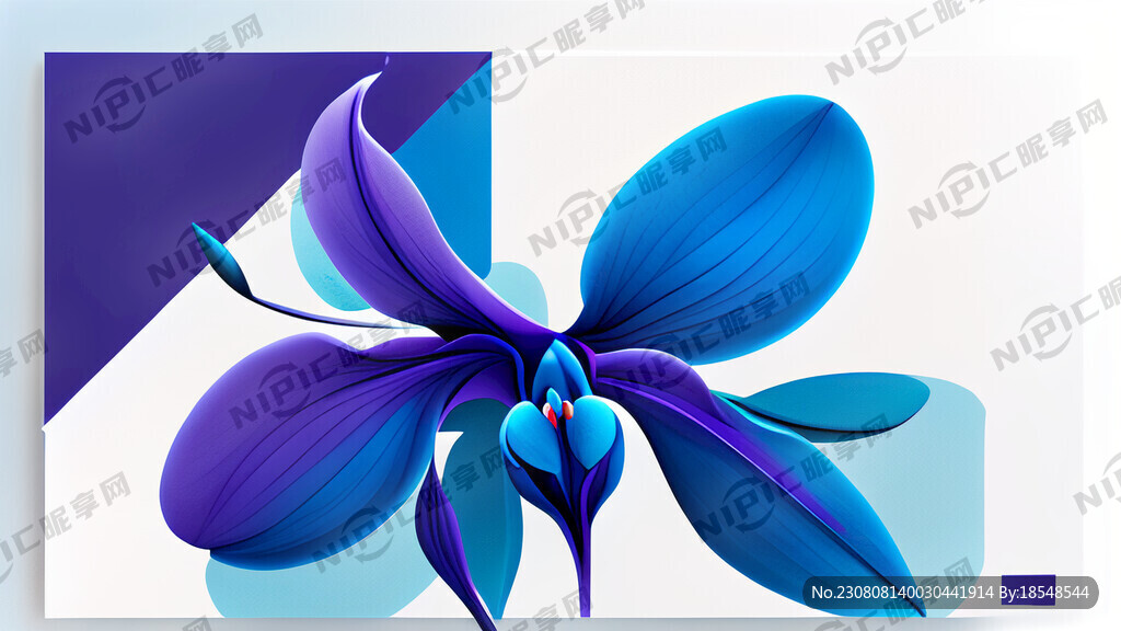 马兰花科技化简单大气颜色紫色蓝