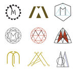M字logo设计