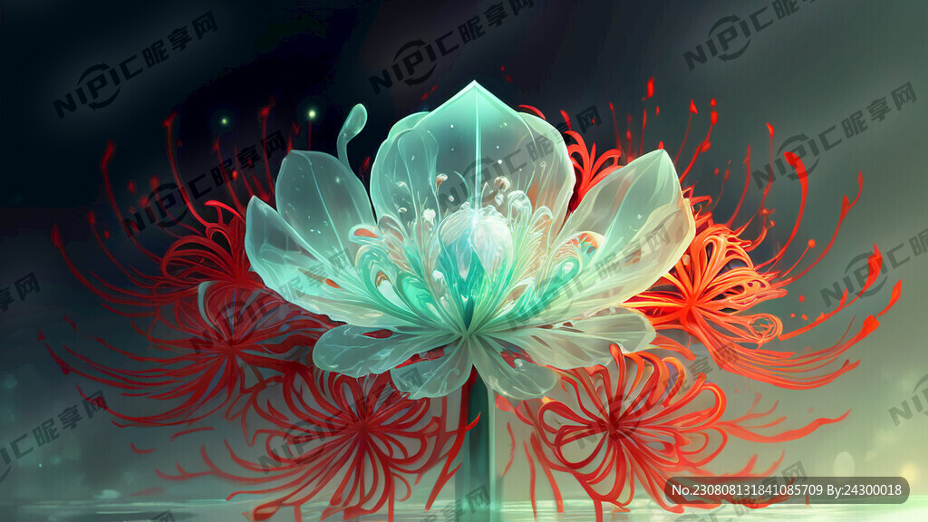彼岸花 晶莹剔透 梦幻 二次元