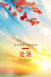 二十四节气处暑创意海报