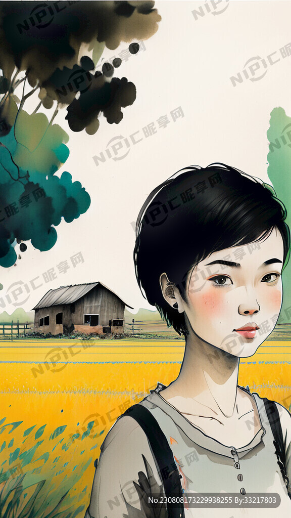 一个现代农场女孩儿 中国田园