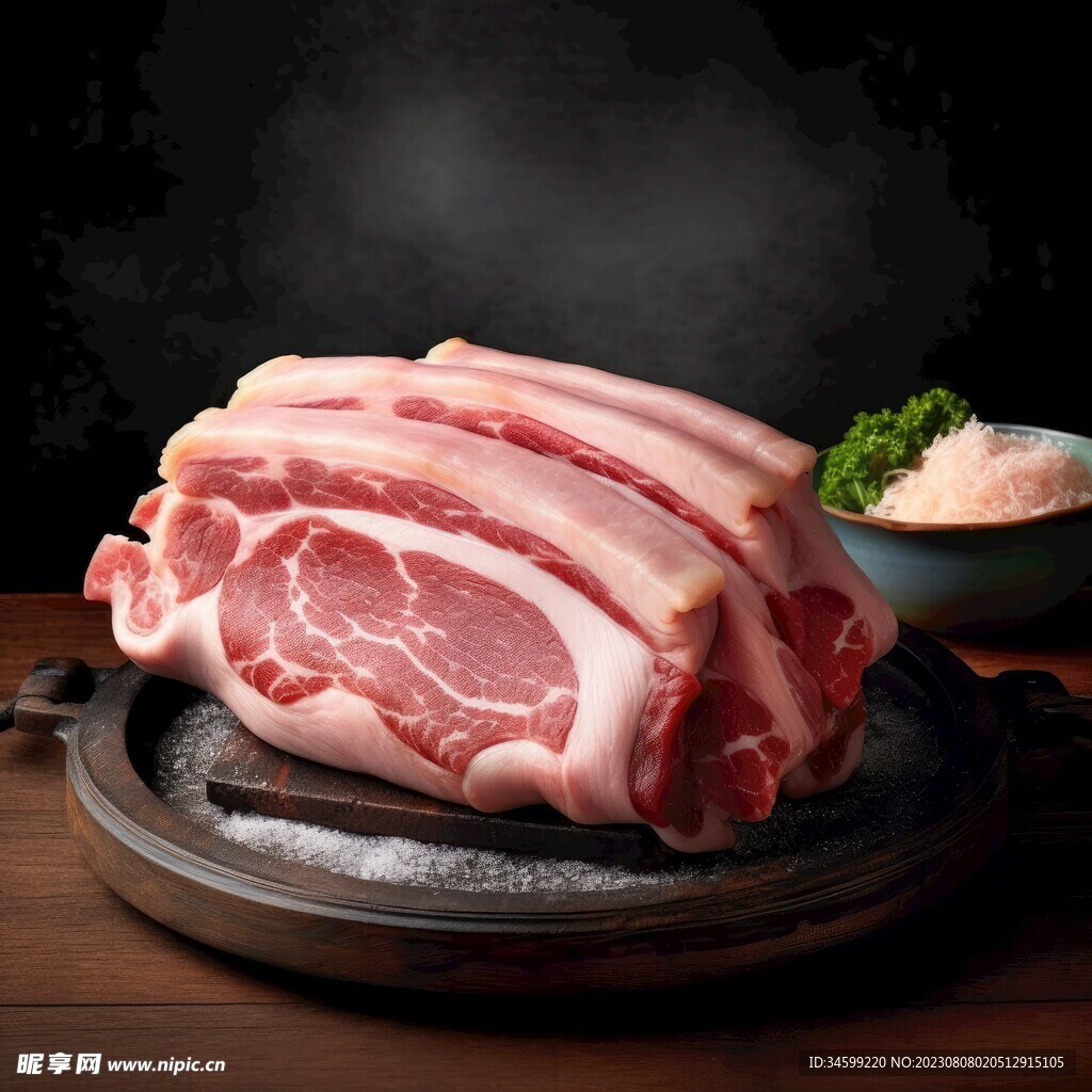 猪肉片摄影图__食物原料_餐饮美食_摄影图库_昵图网nipic.com
