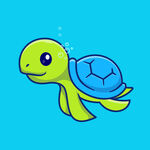 卡通海洋生物海龟