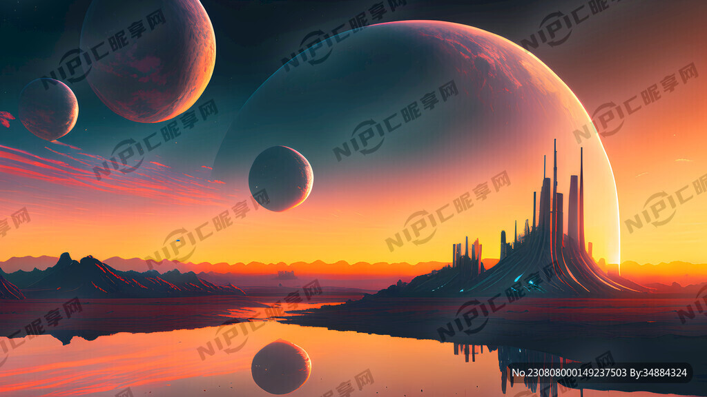 太阳系 构图层次丰富 自然光