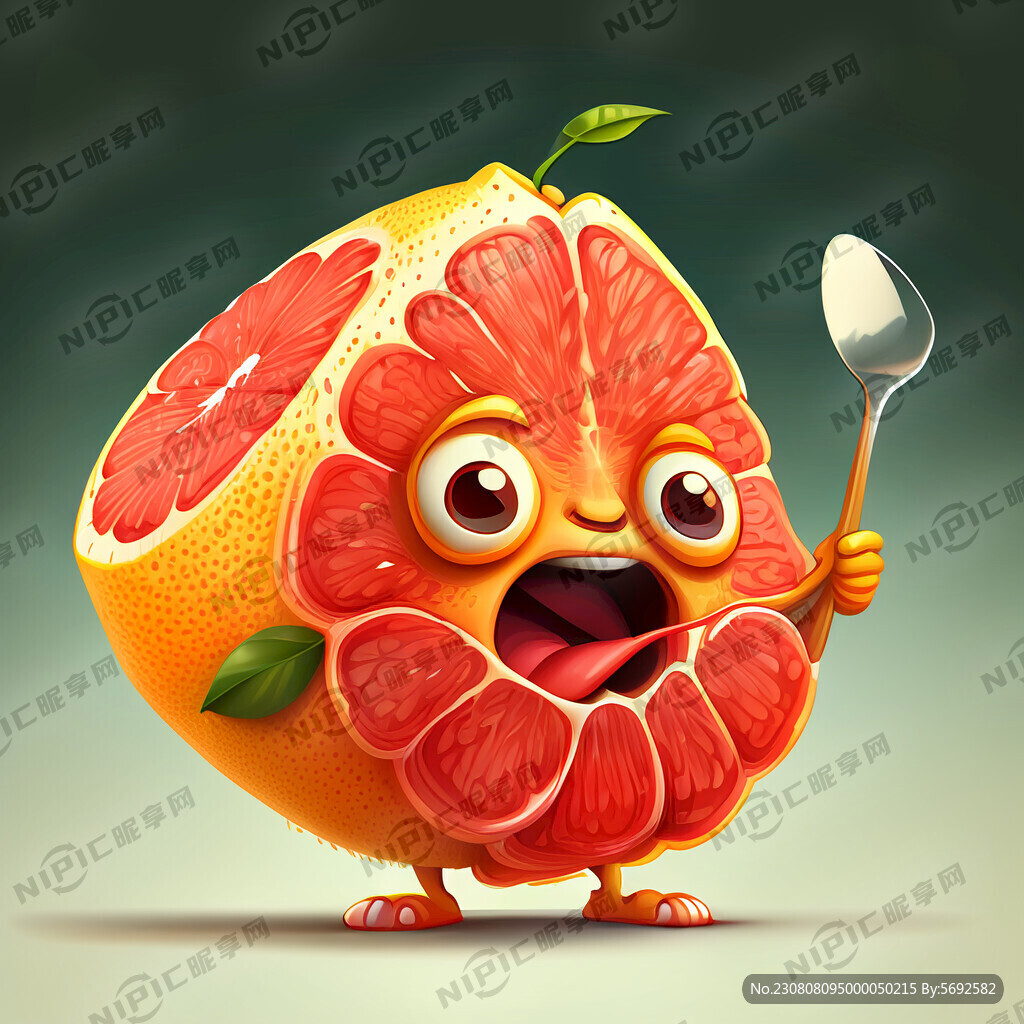 红肉柚子卡通