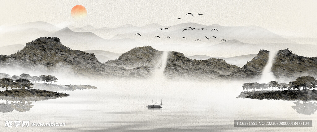 山水画背景