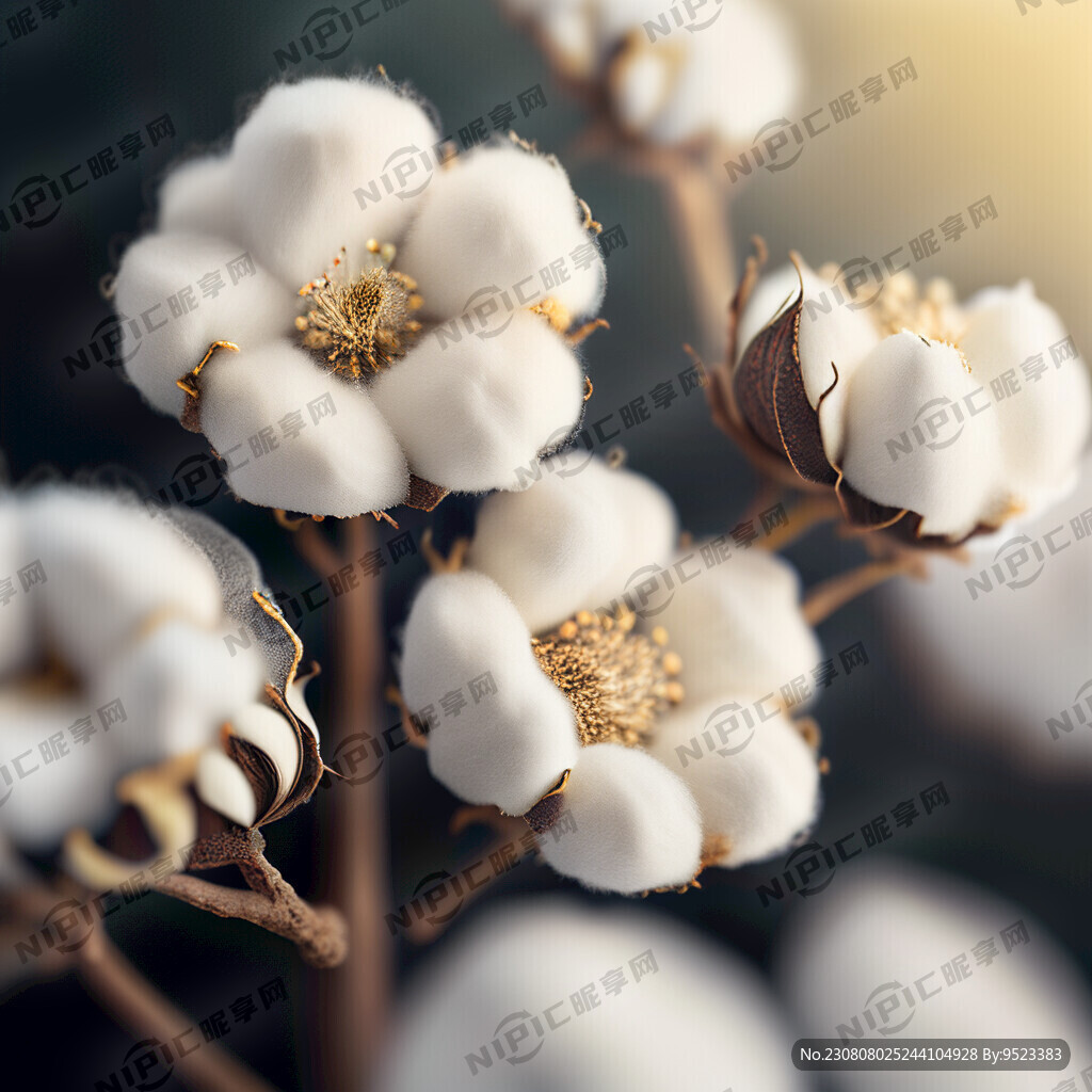 黄金比例构成 几朵白棉花