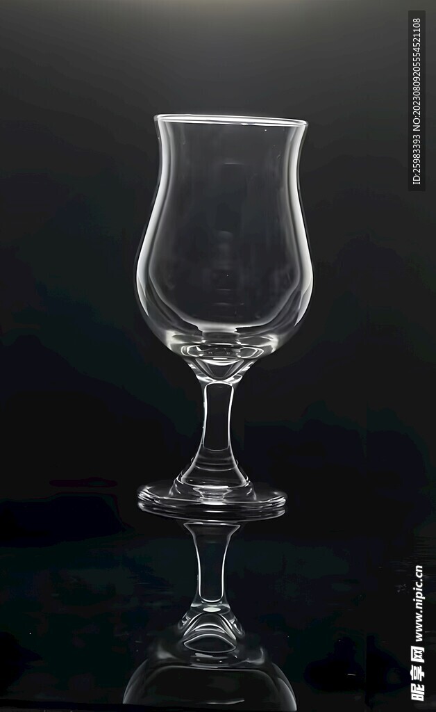 高脚玻璃酒杯