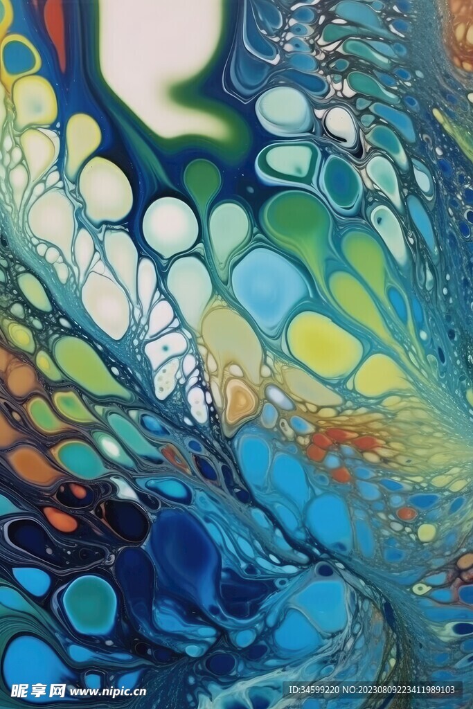 流体框画