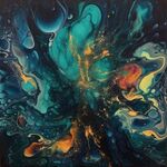 流体框画 