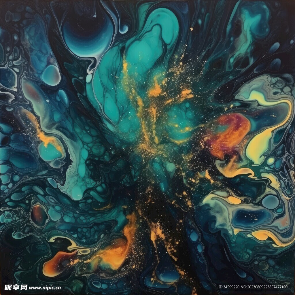 流体框画 