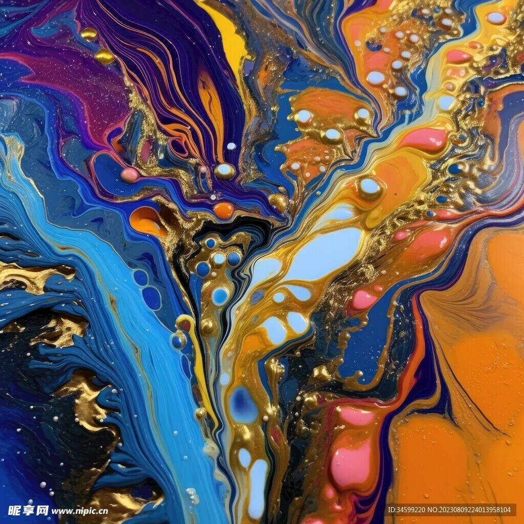 流体框画 