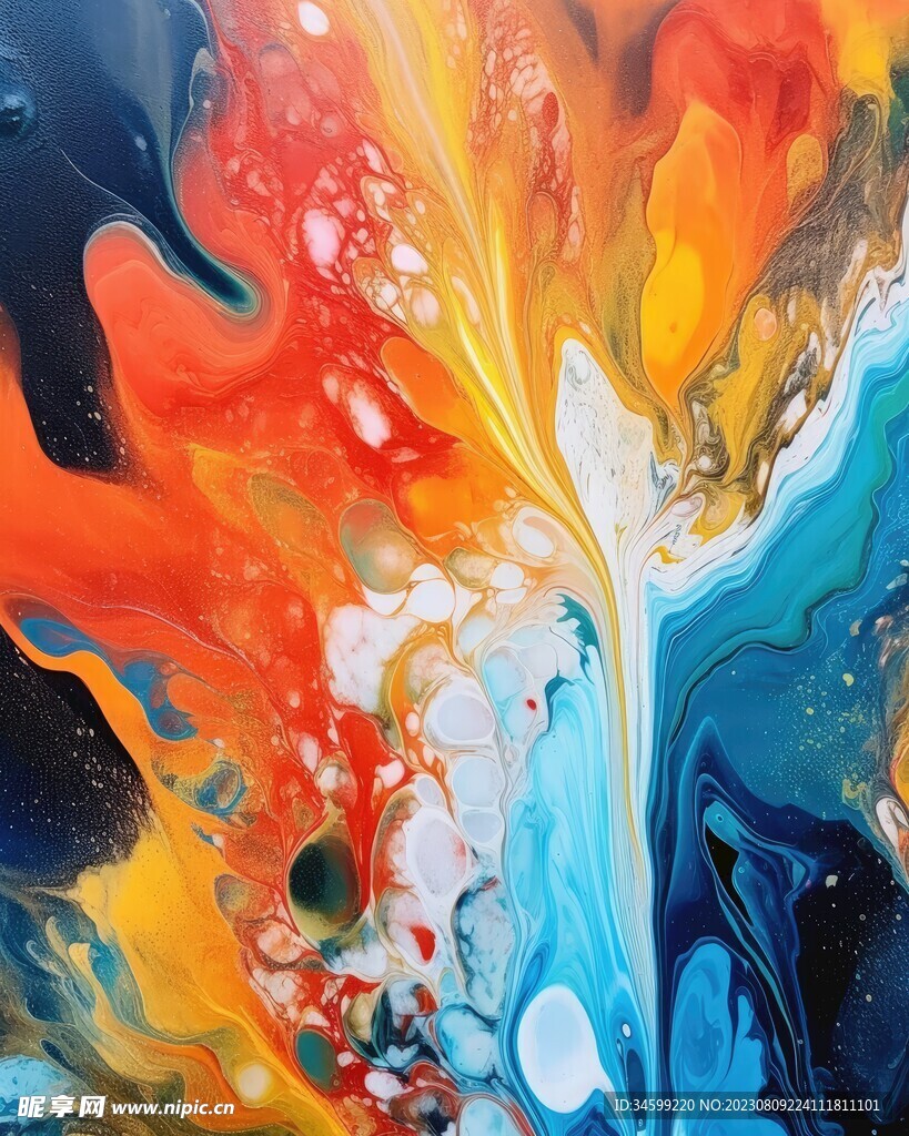 流体框画 