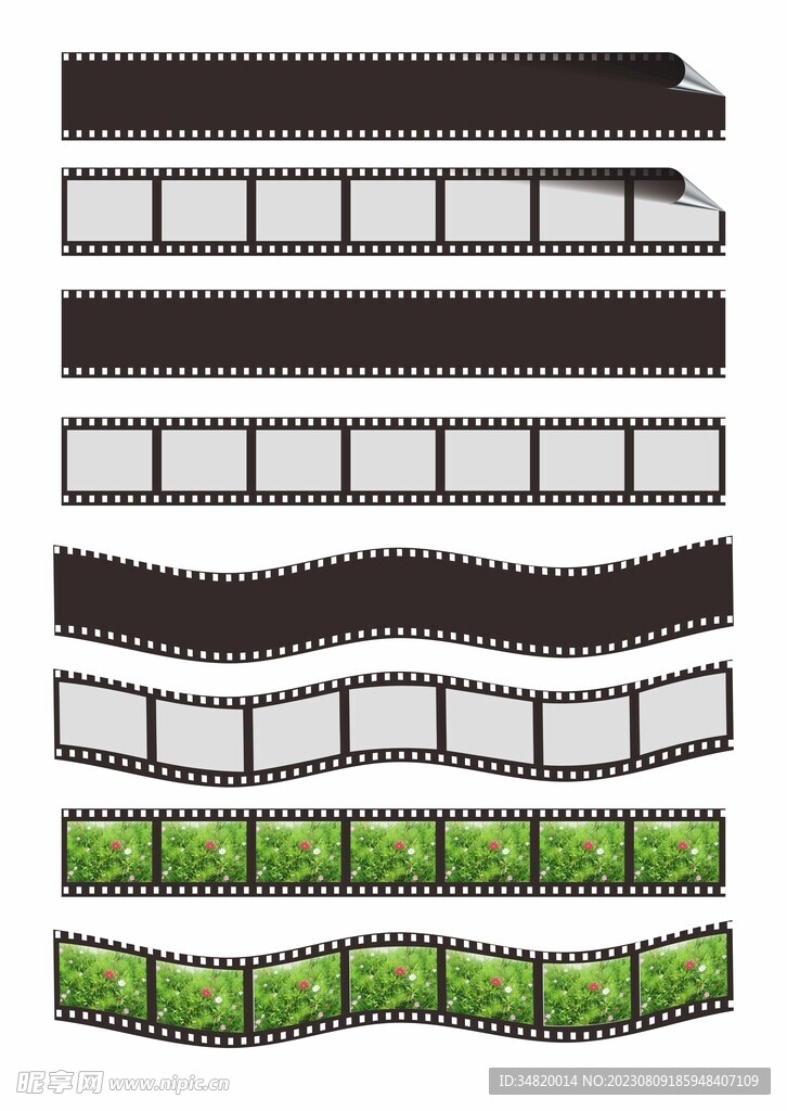 胶卷框矢量图胶片效果图底片胶卷