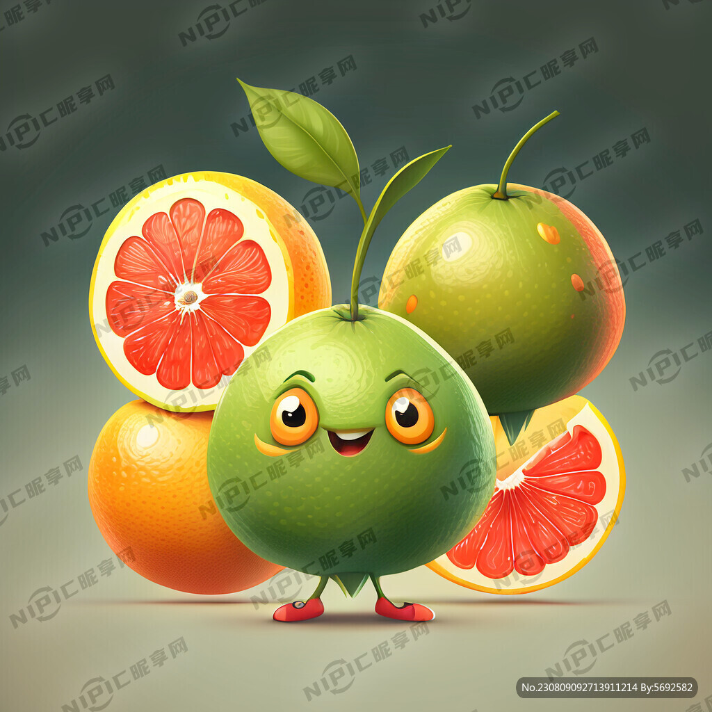 三红柚子卡通