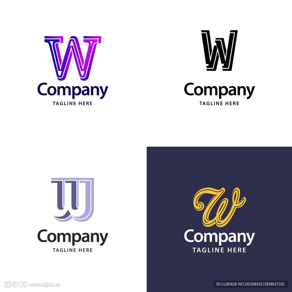 W字母logo