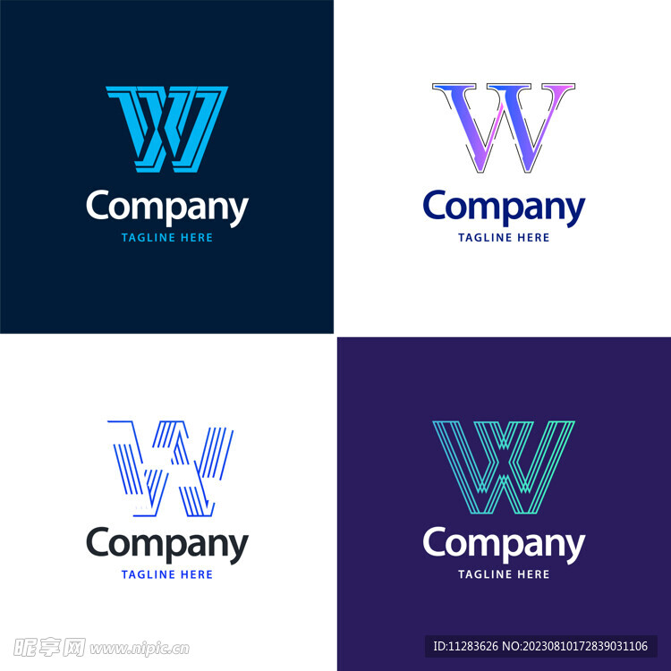 W字母logo