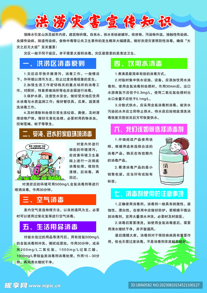 洪涝灾害宣传知识彩页