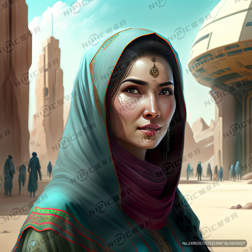 维吾尔族女人 科幻场景
