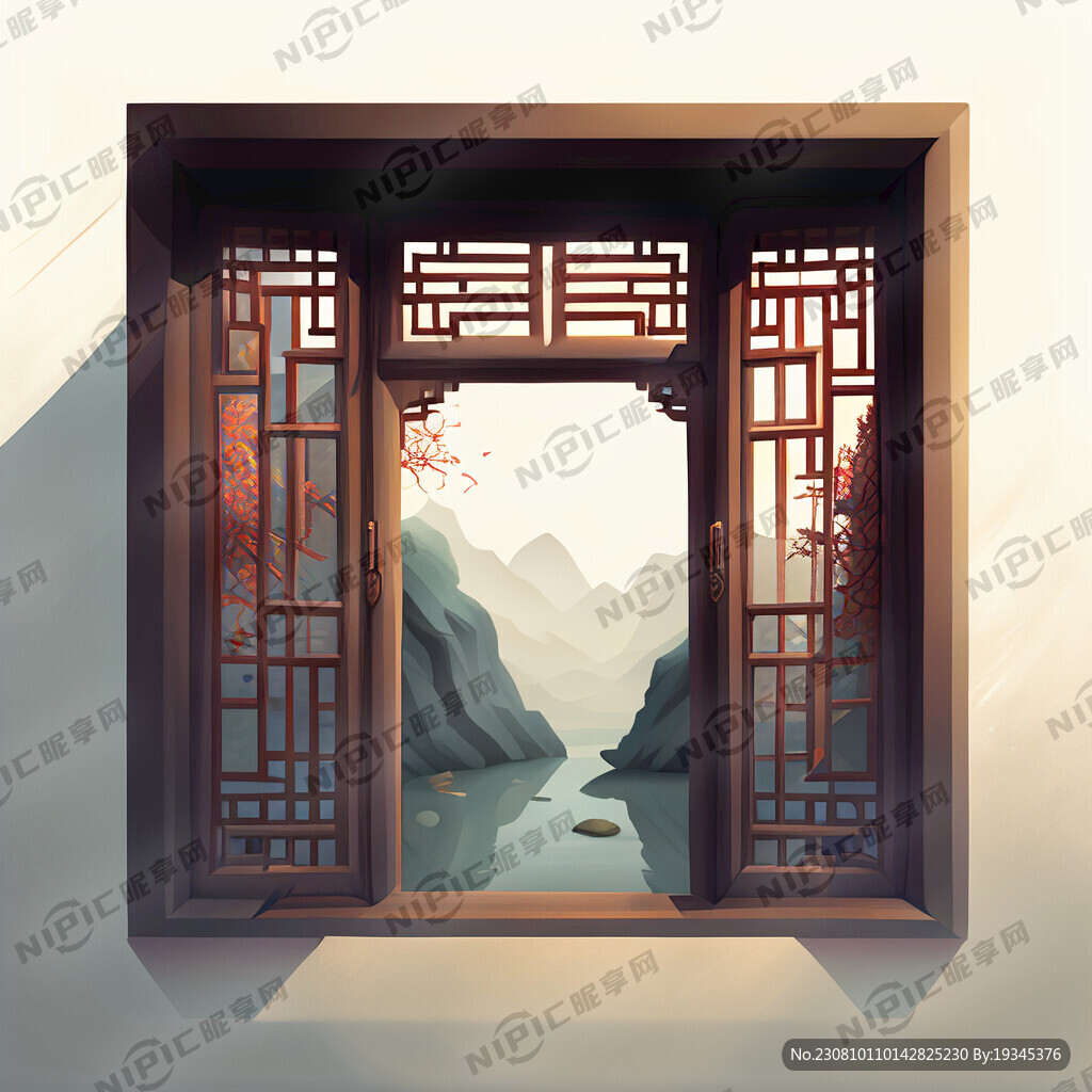 窗户 长方形 中国风
