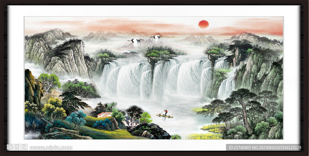 客厅山水画 