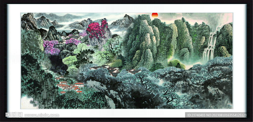 巨幅山水画 