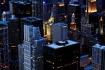 夜晚的城市建筑