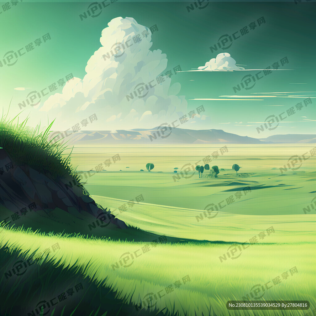 浅绿色草原背景