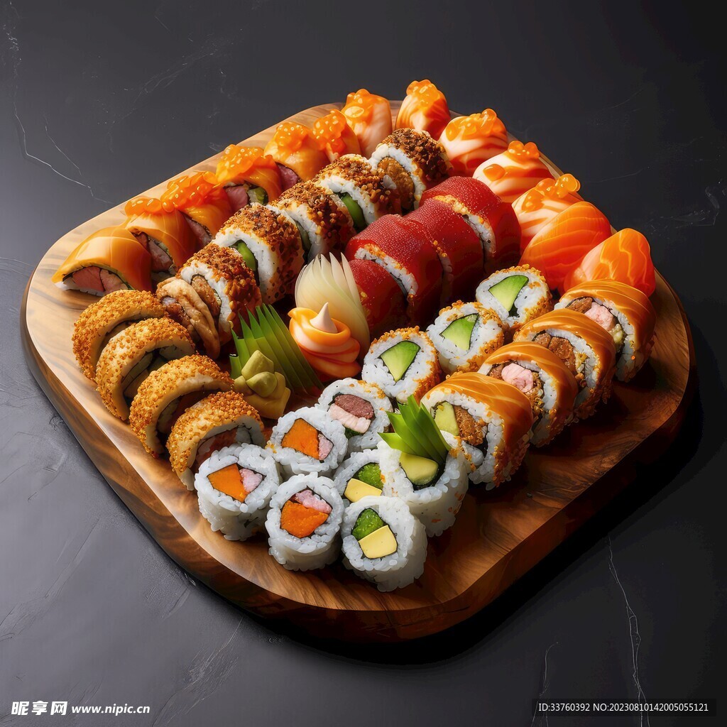 寿司拼盘日本料理图片素材-编号28835564-图行天下