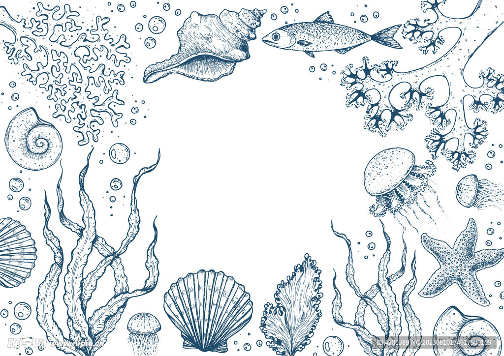 海洋生物矢量图