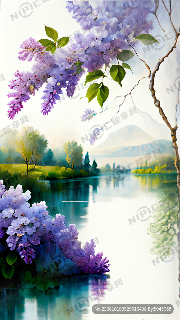 白色的背景 树枝变成了河流