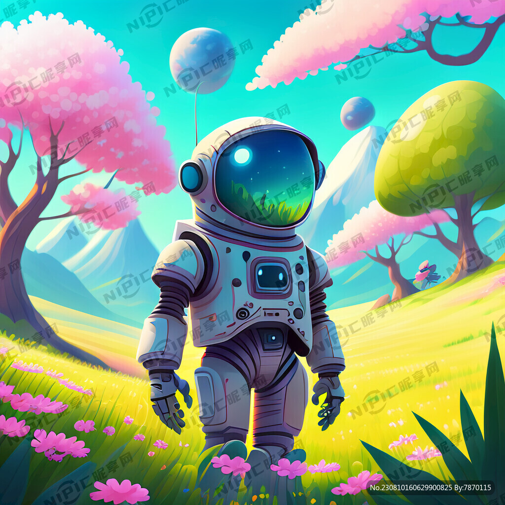 星球梦幻场景壮丽风光春天景色太