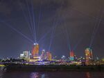 宁波夜景激光束