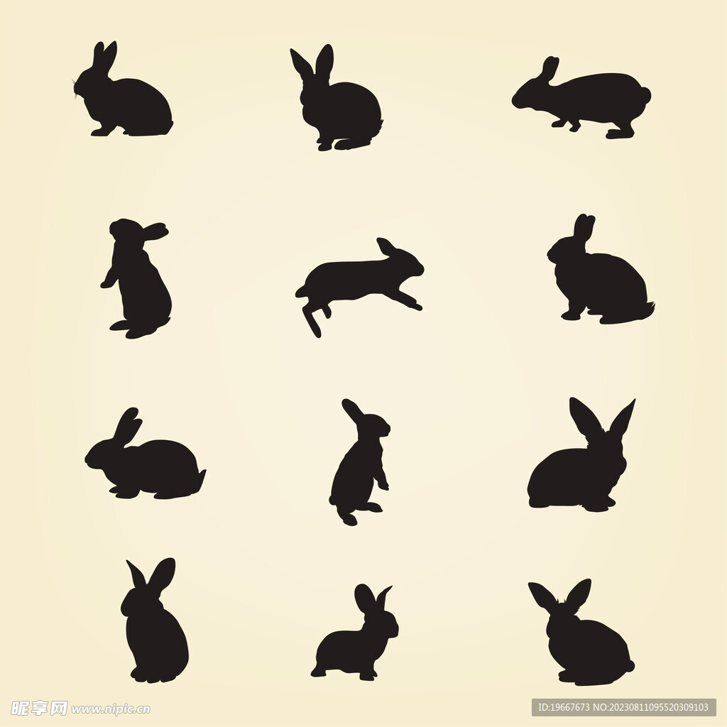 兔子剪影集