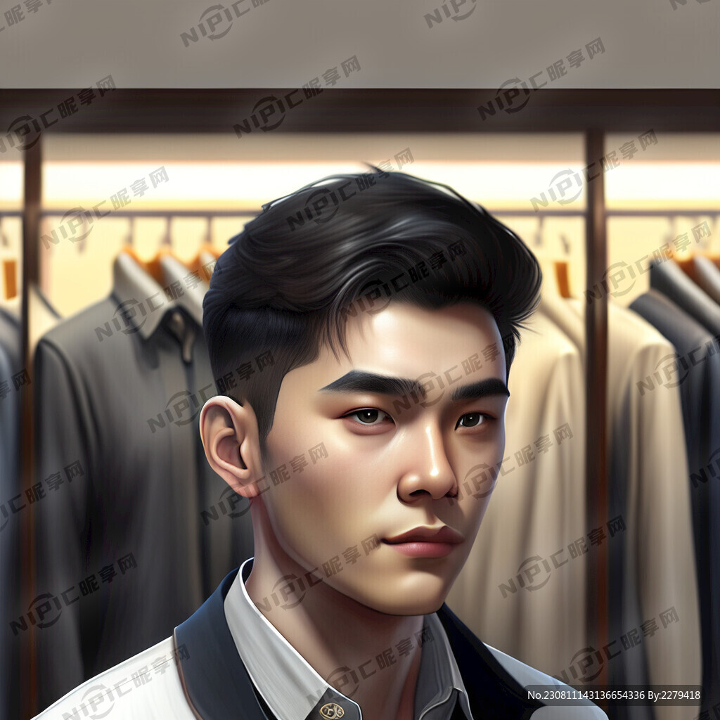 服装店男生帅气