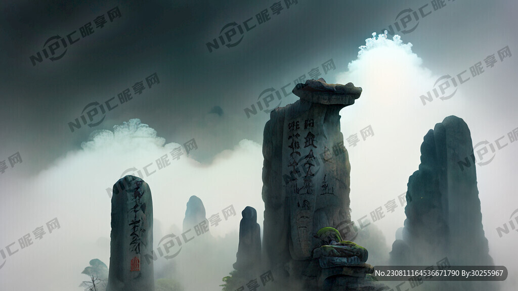 龙脚踏悬浮的的石头 修仙世界