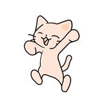 卡通可爱小猫咪开心表情矢量素材