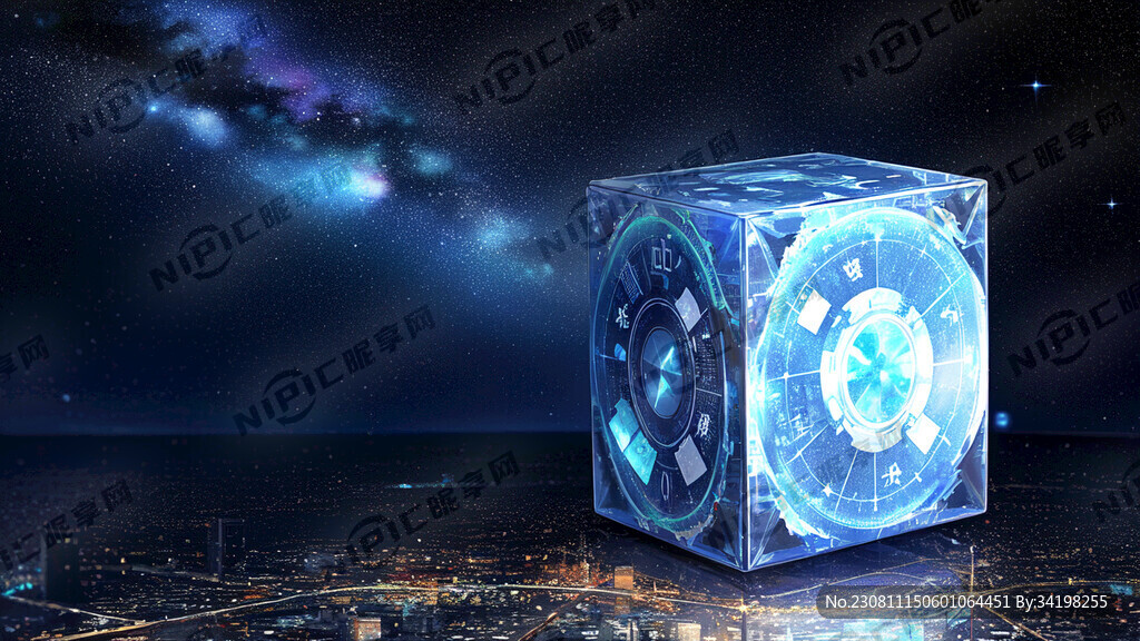 大脑魔方 发散思维 星空背景