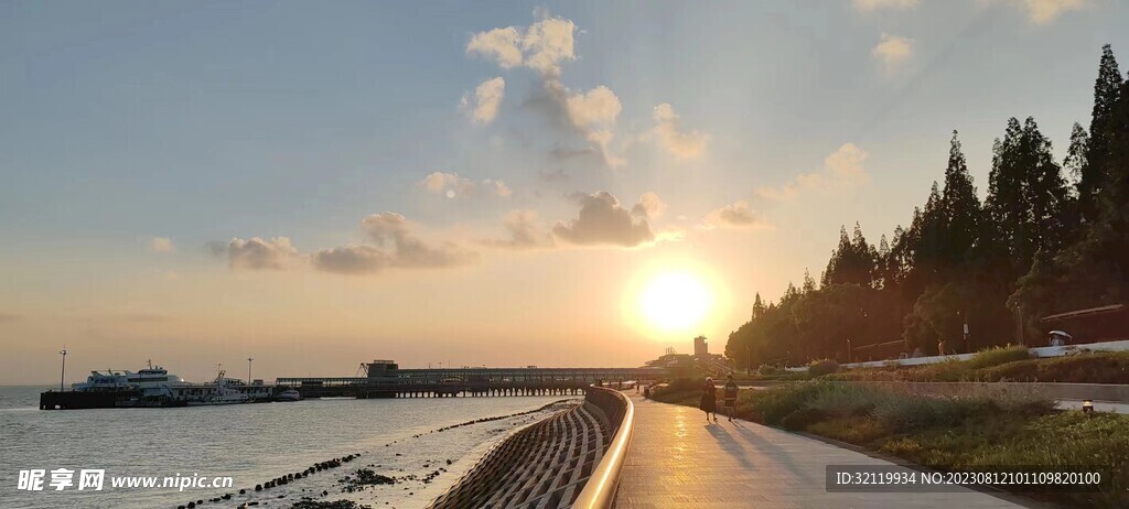 海边落日