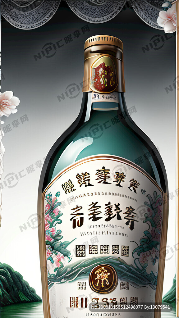 白酒标签商标名称颍淮情淮河风情