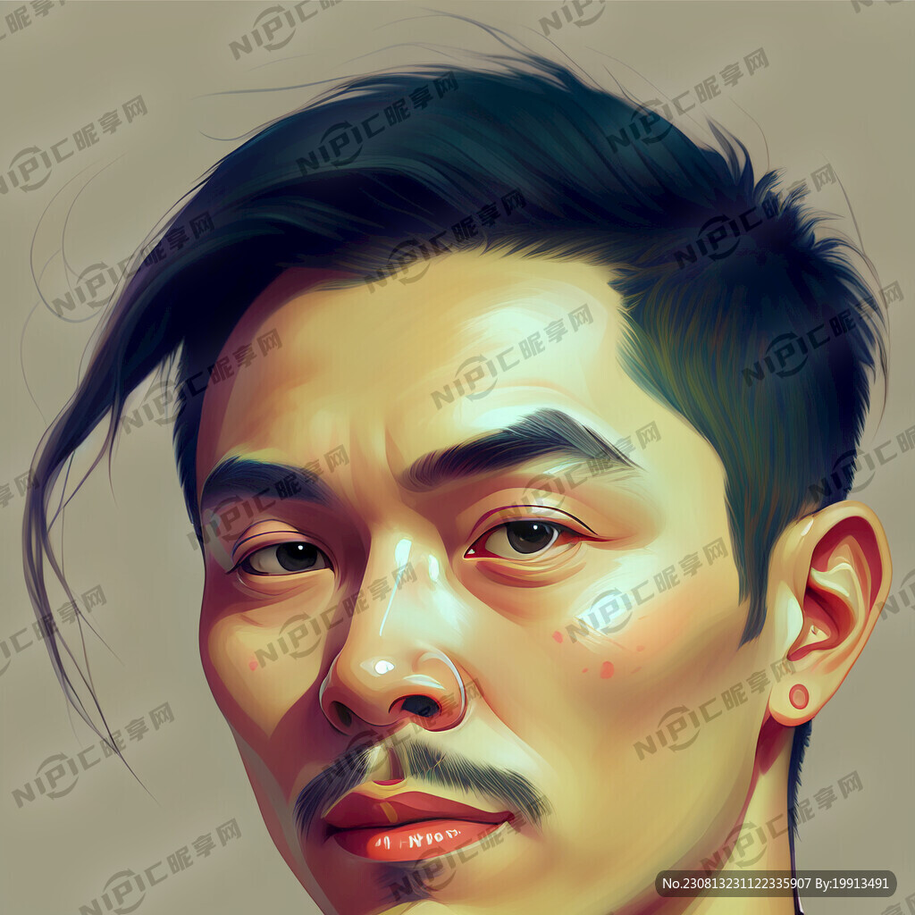 插画风格的自画像