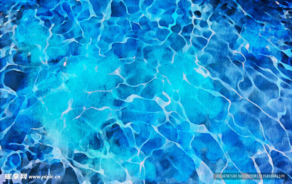 水彩水纹