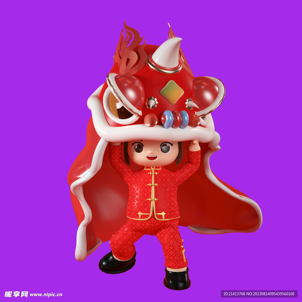 3D年画娃娃 