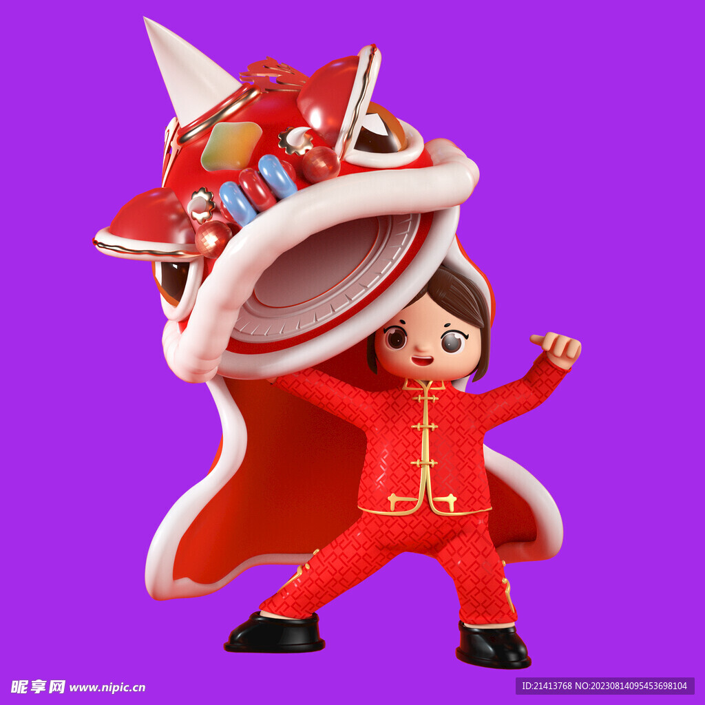 3D年画娃娃 