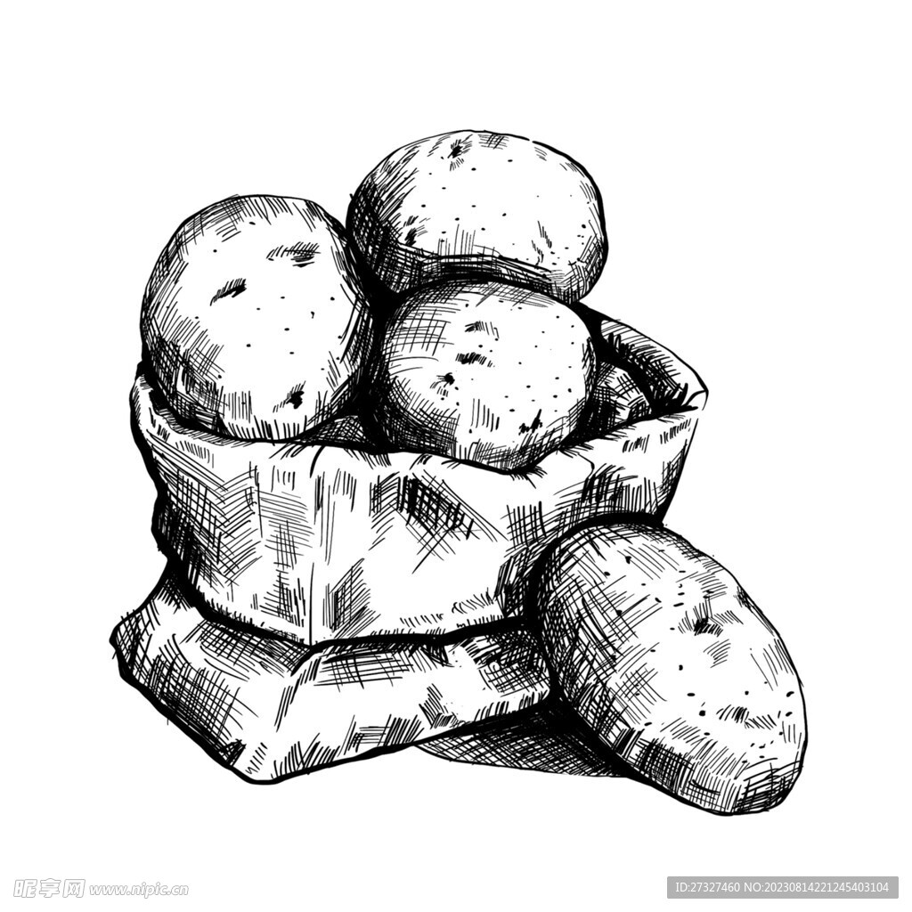 香煎土豆盒图片素材-编号13779685-图行天下