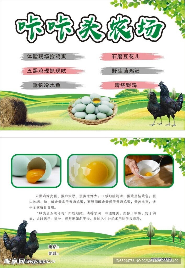 五黑鸡卡片