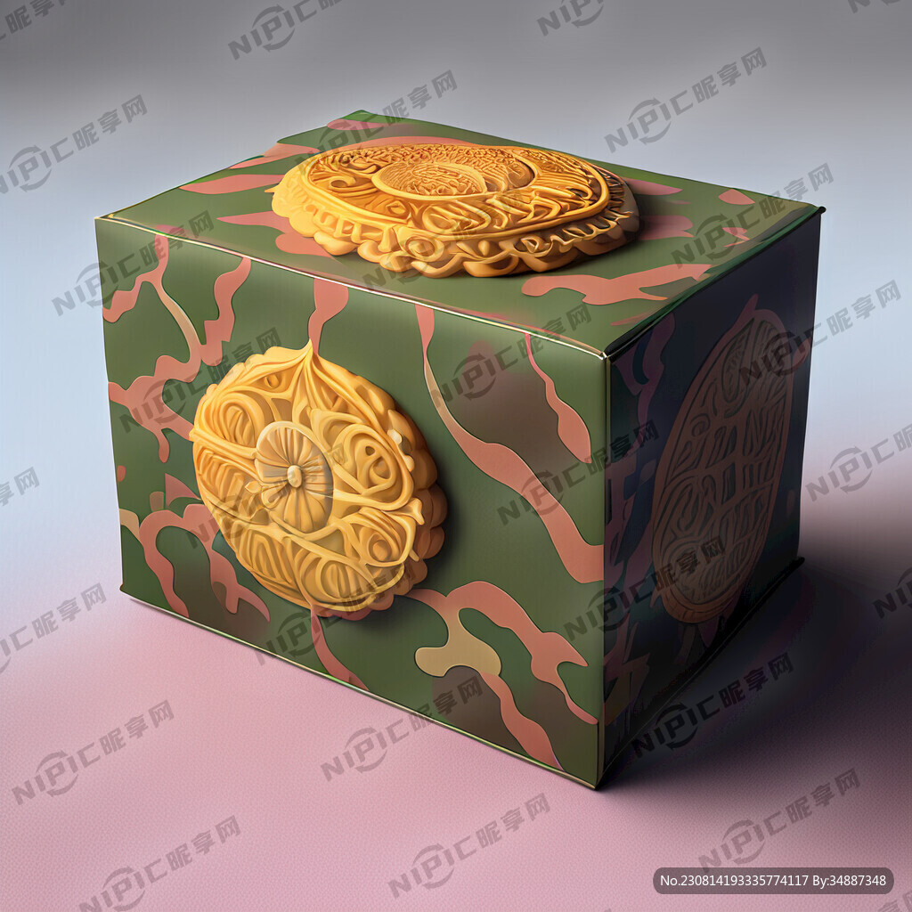 迷彩月饼盒