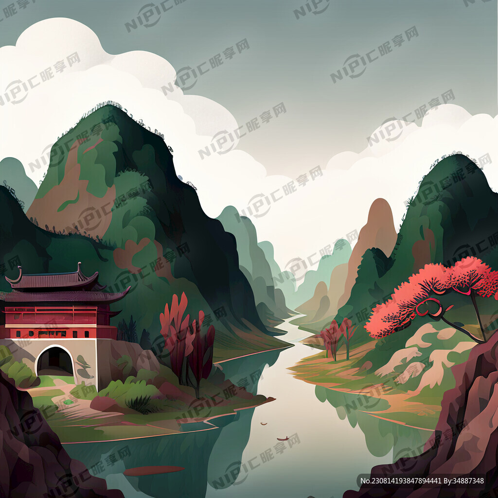 迷彩插画